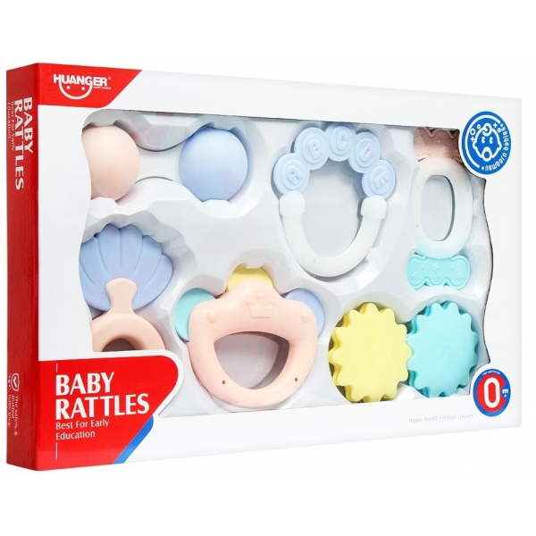 Set zornaitoare pentru bebelusi, Huanger, 6 bucati, 0m+