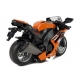 Motocicleta cu lumini si sunete, Pull Back, 12 cm, Portocaliu