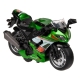Motocicleta cu lumini si sunete, Pull Back, 12 cm, Verde