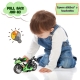 Motocicleta cu lumini si sunete, Pull Back, 12 cm, Verde