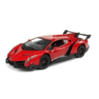 Macheta metalica 1:34 Lamborghini Veneno, 12 cm, Rosu