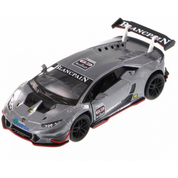 Macheta metalica 1:34 Lamborghini Huracan, 12 cm, Gri