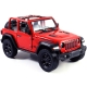 Macheta metalica 1:34 Jeep Wrangler, 12 cm, Rosu