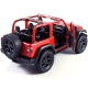 Macheta metalica 1:34 Jeep Wrangler, 12 cm, Rosu