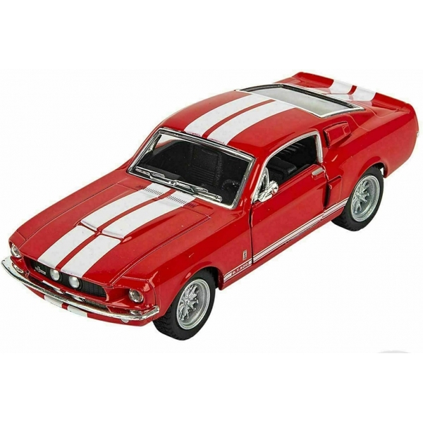 Macheta metalica 1:34 Shelby GT-500, 12 cm, Rosu