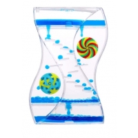 Jucarie senzoriala Lava Bubbles Spinner, 14 cm, Albastru