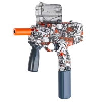 Pistol electric cu bile din hidrogen de gel cu 5000 bile, ochelari de protectie si cablu de incarcare, 40X31 cm, Rosu