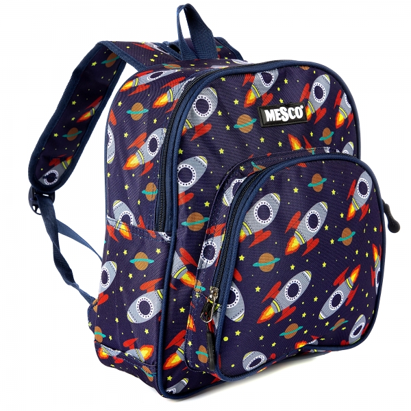 Ghiozdane de gradinita Mesco cu 2 compartimente, Univers, Bleumarin, 32x26x10 cm