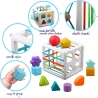 Jucarie de motricitate cub de sortat forme geometrice