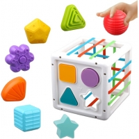 Jucarie de motricitate cub de sortat forme geometrice