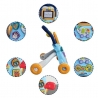 Jucarie interactiva antemergator multifunctional 2in1, tabla detasabila de desenat, sortator cu forme, roti antiderapante