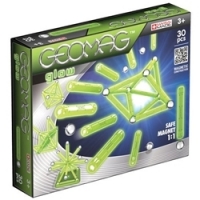 Set de constructie magnetic Geomag Kids Glow, 30 piese