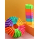 Puzzle pentru copii Fidget Loop, cu funcție de stivuire și bucle de decomprimare, multicolor, 20cm