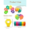 Puzzle pentru copii Fidget Loop, cu funcție de stivuire și bucle de decomprimare, multicolor, 20cm