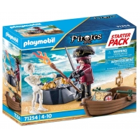 Playmobil - Set Pirat Si Barca Cu Vasle