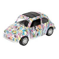 Macheta metalica Mini Cooper  Graffiti cu pull back 1:34, Toi-Toys