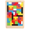 Joc de inteligenta Tetris puzzle din lemn, 180 x 270 x 6 mm, 3-8 ani, Multicolor