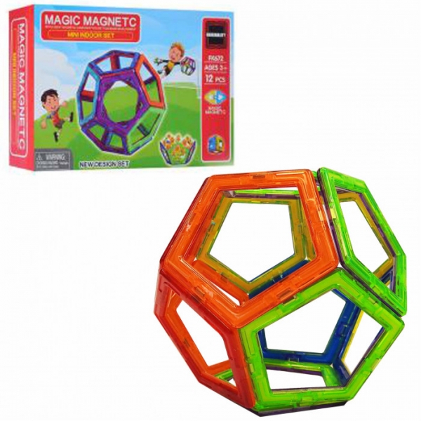 Joc de construit cu 12 piese magnetice
