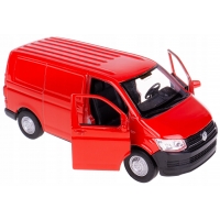 Macheta metalica Welly 1:34 Volkswagen Transporter T6, Rosu