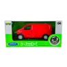 Macheta metalica Welly 1:34 Volkswagen Transporter T6, Rosu