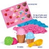 Set nisip kinetic GenioKids 1kg cu forme de modelat