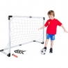 Set 2 mini porti de fotbal cu plasa, minge si pompa 60x40x30 cm