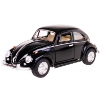 Macheta Metalica 1:34 Kinsmart VW Classical Beetle, Negru,  12cm