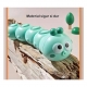 Jucarie mecanica pentru copii, omida haioasa, cu cheita, distractiva, se taraste, se misca, 15 x 4 cm, verde