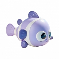 Jucarie mecanica pentru copii, pestisor haios, cu cheita, distractiv, se taraste, se misca, 11 x 9 x 7.5 cm cm, mov