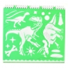 Caiet de schițe Dino cu autocolante și șabloane, 26cm
