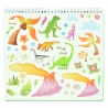 Caiet de schițe Dino cu autocolante și șabloane, 26cm