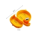 Set diversificare bebelusi, din silicon, in forma de rata 4 piese fara alergeni, Galben, 20 x 17.5 cm