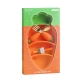 Set diversificare bebelusi, din silicon, in forma de morcov 4 piese, fara alergeni, gri, 23.5 x 12.5 cm