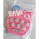 Jucarie interactiva Pop It Gopher cu lumini si muzica, tip breloc, model ursulet, material silicon si ABS, roz