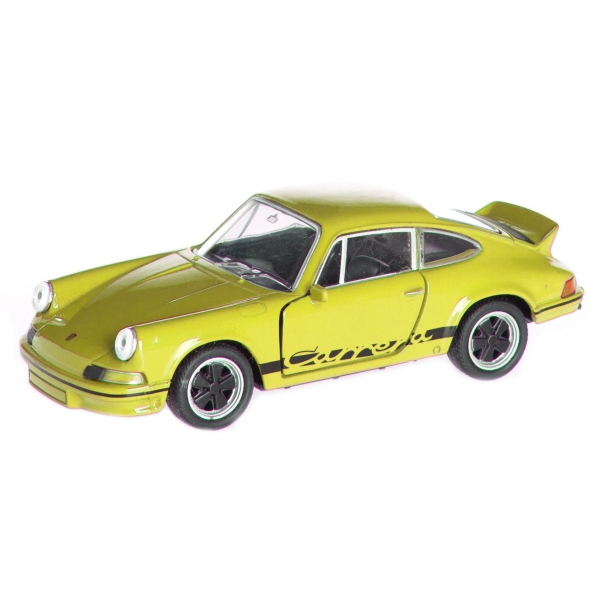 Macheta metalica 1:34 Welly Porsche Carrera RS, Galben, 12cm
