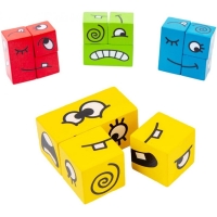 Joc de societate EmojiCubes,cuburi si cartonase cu Emotii, 20 cm