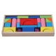 Set cuburi constructii din lemn, 26 piese