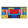 Set cuburi constructii din lemn, 26 piese