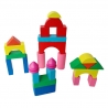 Set cuburi constructii din lemn, 26 piese