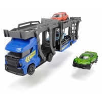 Transportator auto ,Dickie,Toys, cu 3 masini, 28cm, Albastru