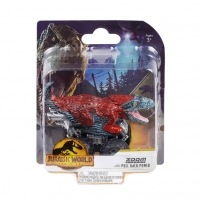 Masinuta cu figurina Jurassic Zoom Riders Dinovehicle, 8cm