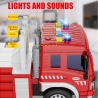 Camion de pompieri cu lumini si sunete, 1:16