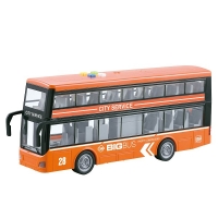 Autobuz supraetajat cu lumini si sunete, City Service, 32 x 18.5 x 11.5 cm
