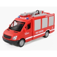 Masina de pompieri cu lumini si sunete, deschidere usi si pompa de apa, City Rescue, 32 x 12 x 18 cm