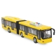 Autobuz articulat cu lumini, sunete si functie de deschidere a usilor, Galben, 43 x 9 x 6 m