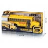 Autobuz scolar cu lumini, sunete si functie de deschidere a usilor, Galben, 28 x 10.5 x 8.5 cm