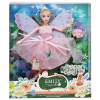 Papusa zana Emily Fairy cu rochita roz , 32.5 x 28 x 6