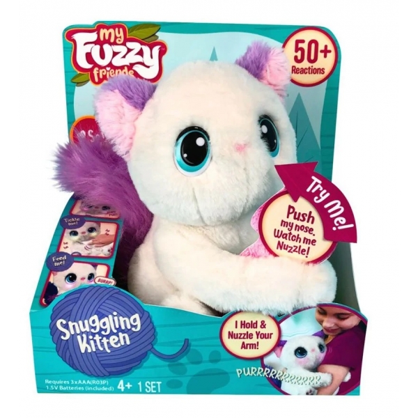 Jucarie de plus interactiva Pui de pisica, My Fuzzy Friends, Snuggling Kitten