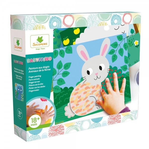 Set de creatie, Sycomore Babyssimo, Picteaza cu degetele, Animale domestice