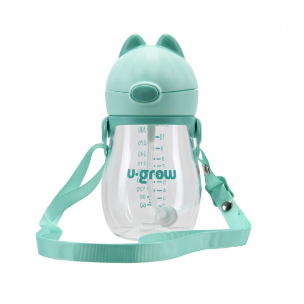 Cana cu pai si curea U-Grow Tritan, 330 ml